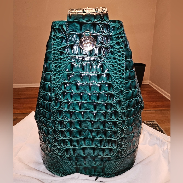 Brahmin Emerald Green Drawstring Slingbag